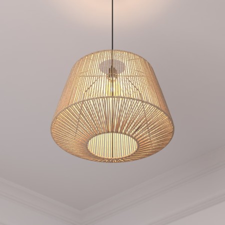 Suspensie Jily, metal, ratan, 1XE27, D.48 cm, 190631