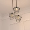 Lustra Interior Jena, metal, negru, 3xE27, D.25 cm, 190645