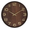 Ceas de perete Ivana, MDF, sticla, maro, D.38 cm, 193109A
