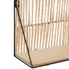 Raft de perete Sofia, metal, blat MDF, negru, L.48 cm, 193208