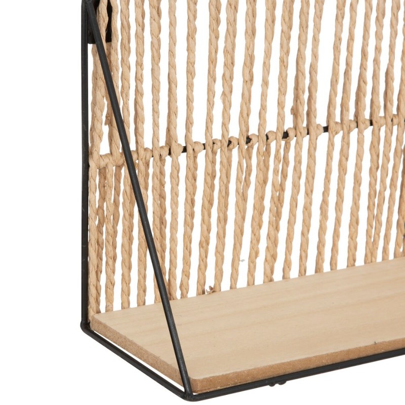 Raft de perete Sofia, metal, blat MDF, negru, L.48 cm, 193208