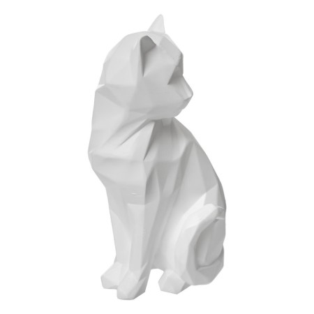 Statueta Pisica, rasina, alba, H.20 cm, 193290