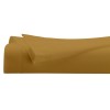 Cearceaf de pat, bumbac percale, galben inchis, 180x290 cm, 194360R