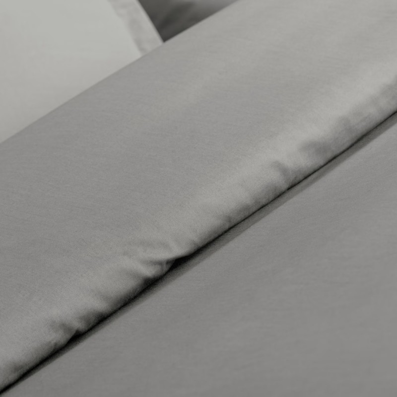 Cearceaf de pat, bumbac percale, gri, 240x290 cm, 194361B
