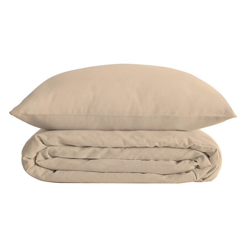 Lenjerie de pat Landiha, 2 persoane, 3 piese, bumbac, bej, 260x240 cm, 194370D