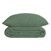 Lenjerie de pat Landiha, 2 persoane, 3 piese, bumbac, verde jad, 260x240 cm, 194370K