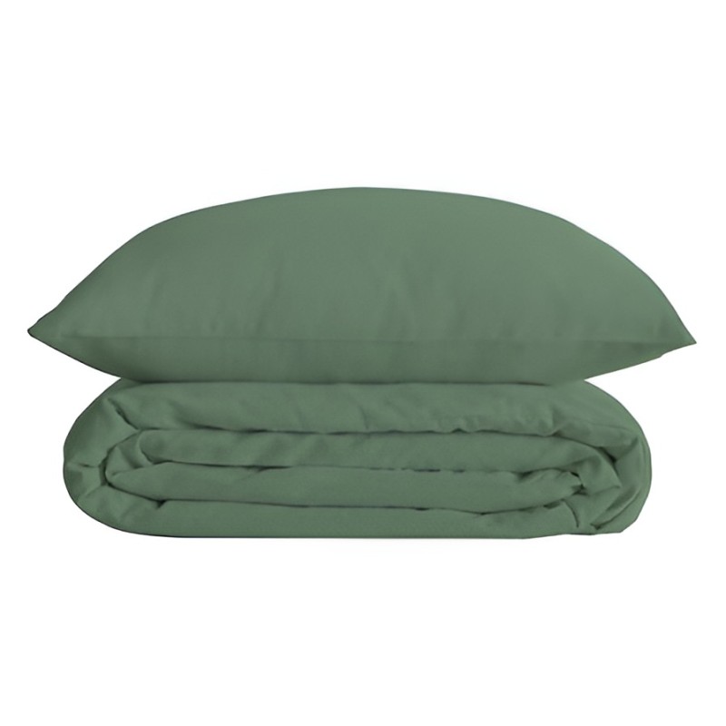 Lenjerie de pat Landiha, 2 persoane, 3 piese, bumbac, verde jad, 260x240 cm, 194370K