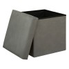 Taburet Lilou, MDF, poliester, gri, pliabil, 38X38 cm, 197332A