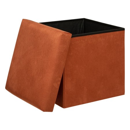 Taburet Lilou, MDF, poliester, caramiziu, pliabil, 38X38 cm, 197332C