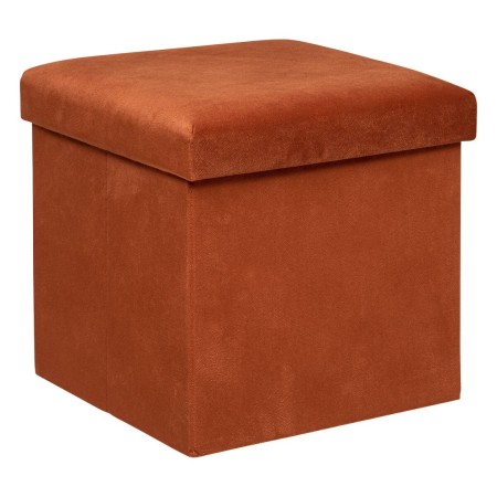 Taburet Lilou, MDF, poliester, caramiziu, pliabil, 38X38 cm, 197332C