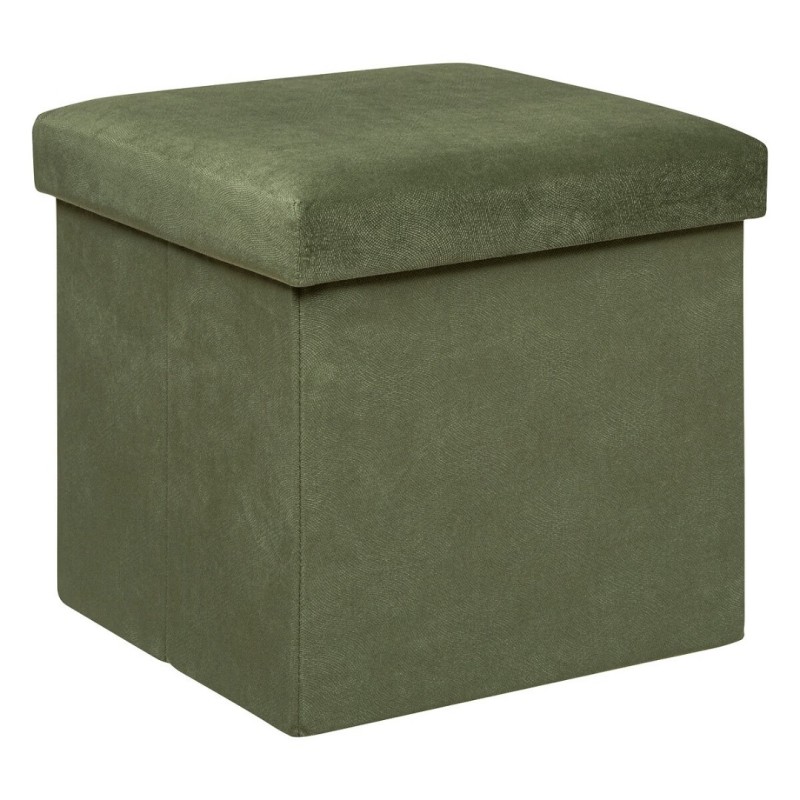 Taburet Lilou, MDF, poliester, khaki, pliabil, 38X38 cm, 197332D