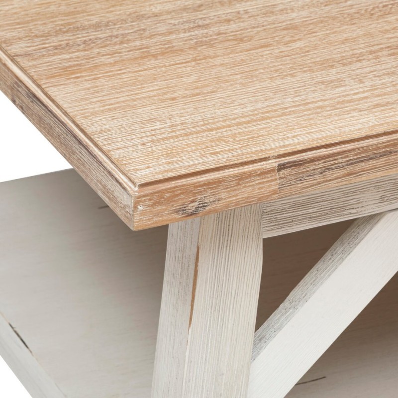 Masuta de cafea Olbia, lemn de acacia, alba, L.120 cm, 197719