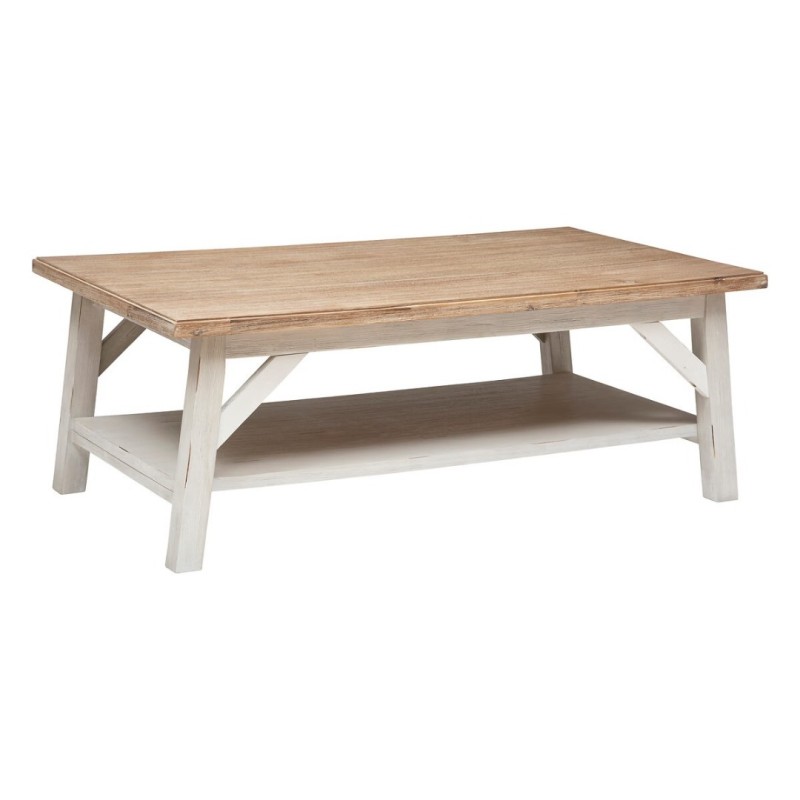 Masuta de cafea Olbia, lemn de acacia, alba, L.120 cm, 197719