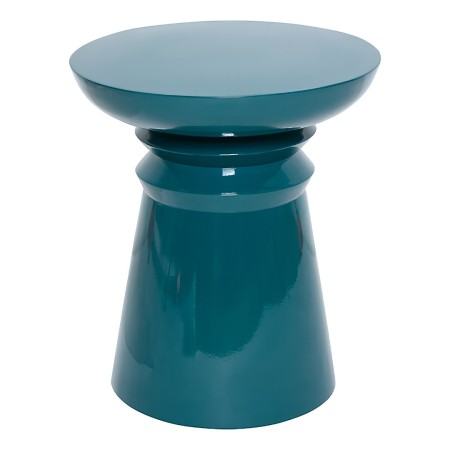 Masuta laterala Jaya, metal, albastru petrol, D.38 cm, 197799F 