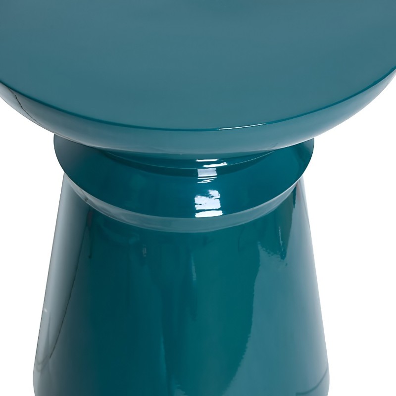Masuta laterala Jaya, metal, albastru petrol, D.38 cm, 197799F