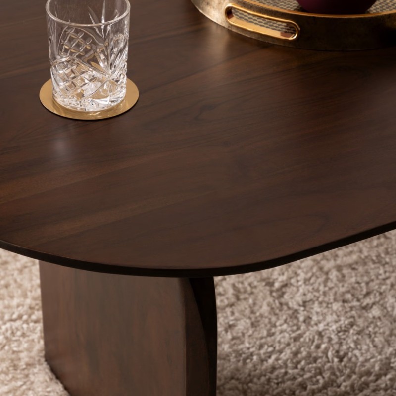 Masuta de cafea Isana, lemn de acacia, maro, L.120 cm, 197801B