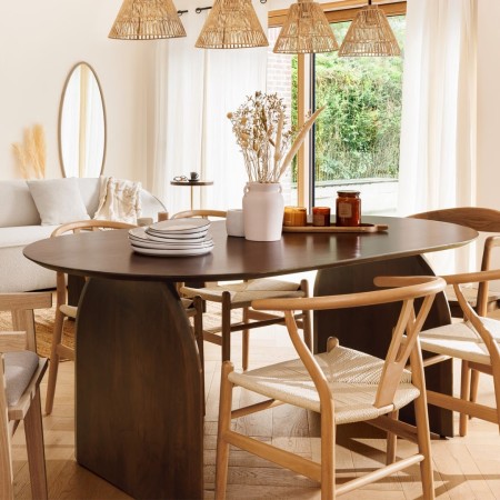 Masa dining Isana, lemn de acacia, maro, L.180 cm, 197809
