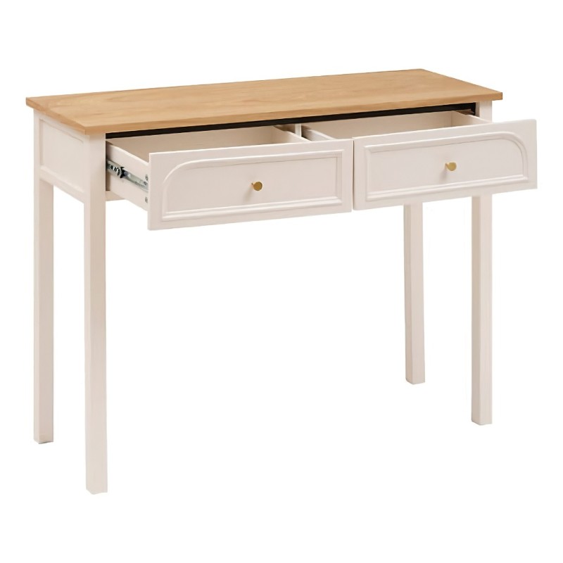 Consola Mohea, MDF, lemn de pin, ivoar, L.100 cm, 197858