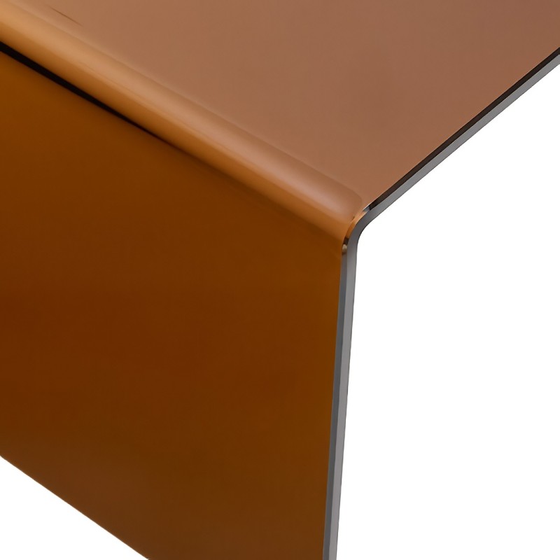 Masuta de cafea Lenia, sticla securizata, ambra, L.110 cm, 197894B