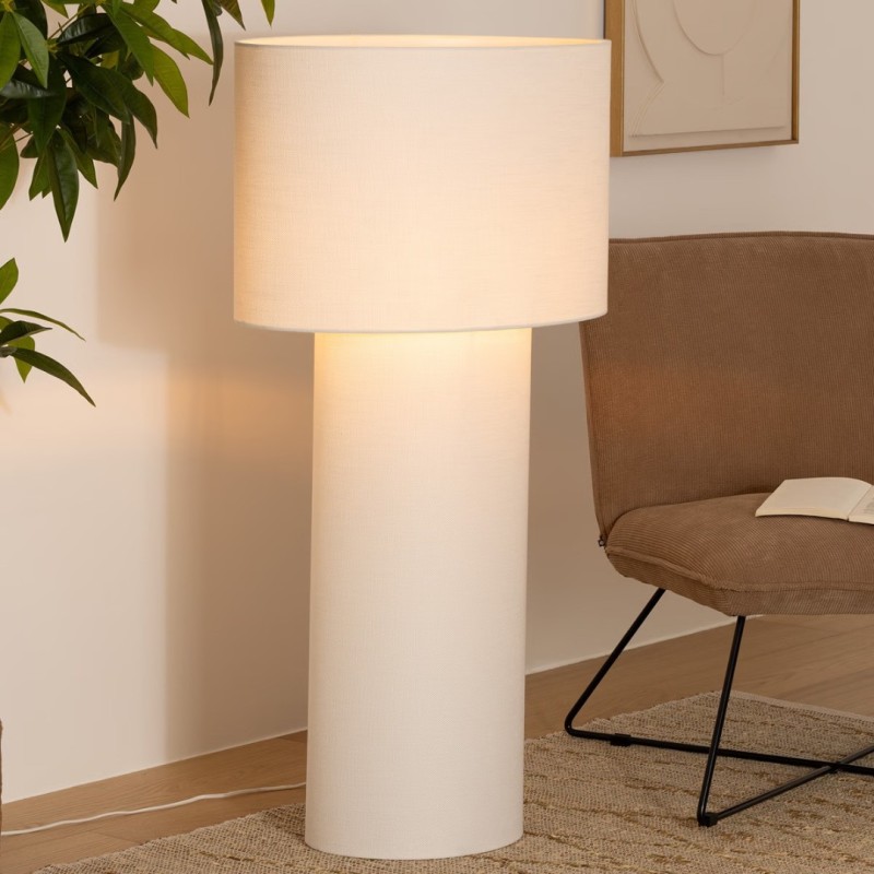 Lampadar Eira, metal, poliester, alb, 1XE27, H.115 cm, 200024