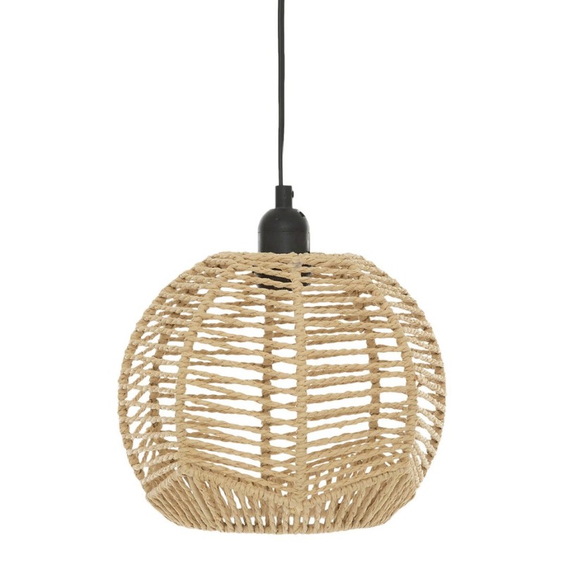 Suspensie Caren, metal, sfoara, bej, 1XE27, D.24 cm, 200038