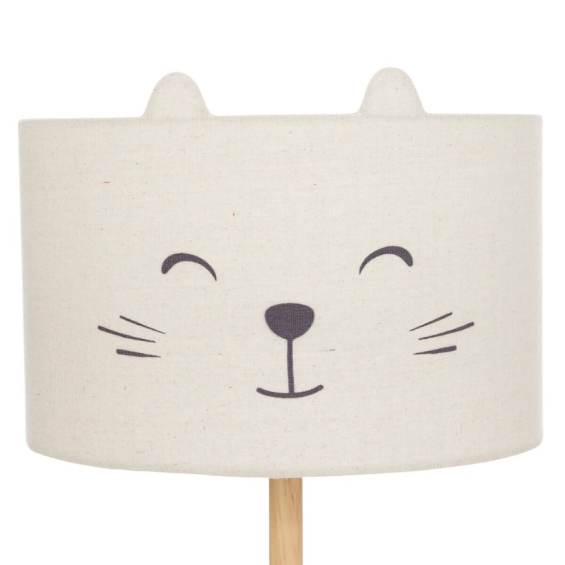 Lampadar Felix, lemn, poliester, alb, 1XE27, H.152 cm, 200509