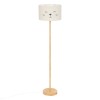 Lampadar Felix, lemn, poliester, alb, 1XE27, H.152 cm, 200509