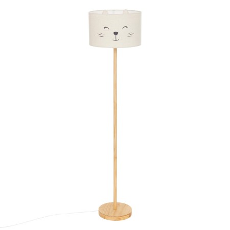 Lampadar Felix, lemn, poliester, alb, 1XE27, H.152 cm, 200509