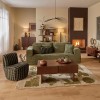 Fotoliu Nyero, placaj, textil chenille, verde, H.67 cm, 202214H
