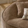 Canapea 3 locuri Ostuni, PAL, textil chenille, mokka, L.232 cm, 202238C