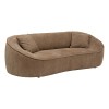 Canapea 3 locuri Ostuni, PAL, textil chenille, mokka, L.232 cm, 202238C