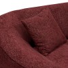 Canapea 3 locuri Ostuni, PAL, textil chenille, rosu rubin, L.232 cm, 202238D