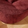 Canapea 3 locuri Ostuni, PAL, textil chenille, rosu rubin, L.232 cm, 202238D