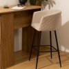 Scaun bar Marlo, picioare din metal negru, crem, H.101 cm, 202257B