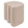 Taburet Bolan, MDF, poliester, bej, H.40 cm, 202267A