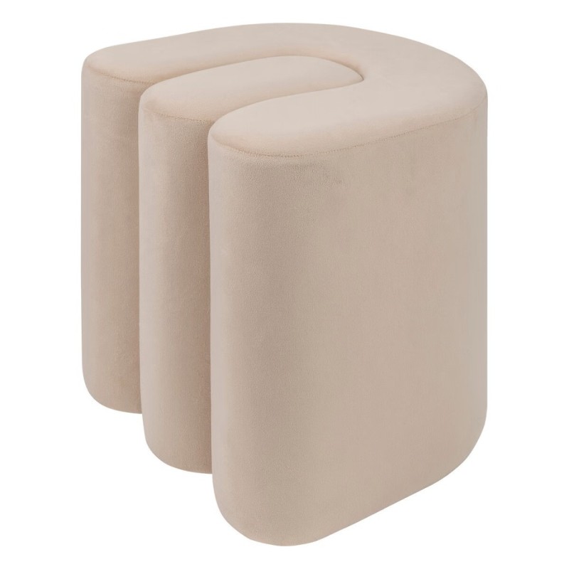 Taburet Bolan, MDF, poliester, bej, H.40 cm, 202267A