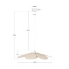 Suspensie Naya, metal, poliester, bej, D.72 cm, 202639