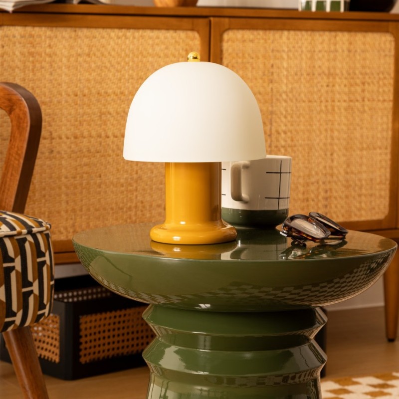 Lampa de masa Rick, metal, sticla, LED, 36 lumeni, alb cald 2700K, H.21 cm, 202641B
