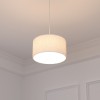 Suspensie Tina, metal, poliester, alb, 1XE27, D.37 cm, 202648