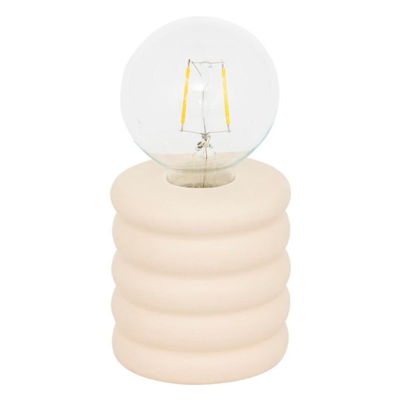 Lampa de masa Perry, ceramica, bej, LED, 20 lumeni, alb cald 2700K, H.19 cm, 202663