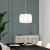 Suspensie Tobie, metal, bumbac, alb, 1XE27, D.37 cm, 202683