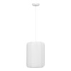 Suspensie Tobie, metal, bumbac, alb, 1XE27, D.25 cm, 202684