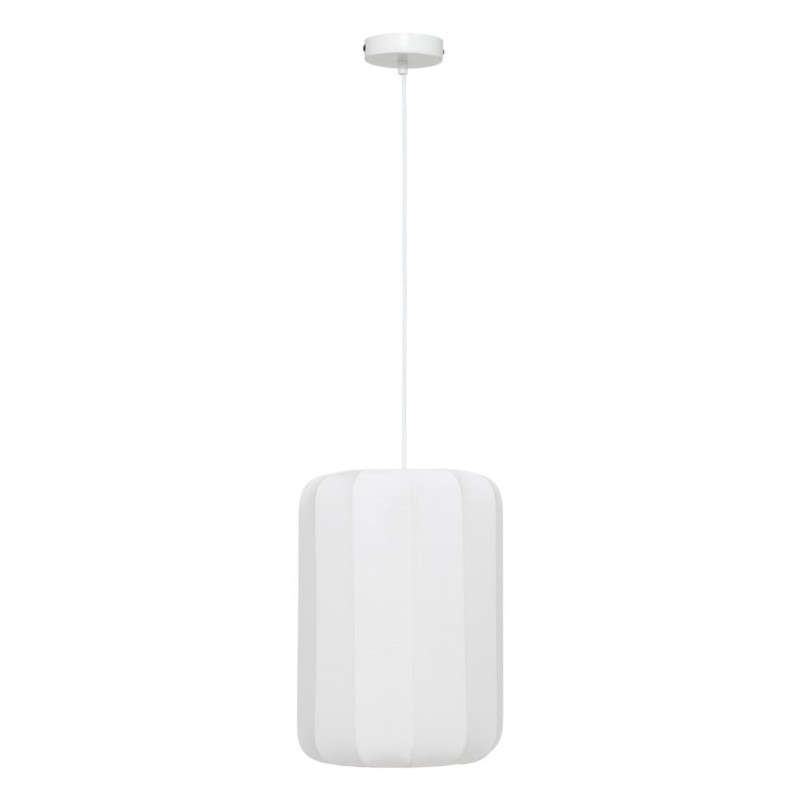 Suspensie Tobie, metal, bumbac, alb, 1XE27, D.25 cm, 202684