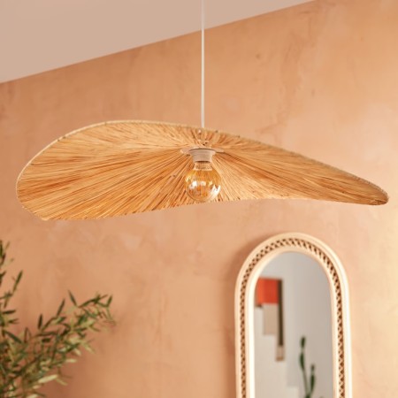 Suspensie Orane, metal, rafie, bej, 1XE27, D.78 cm, 202688