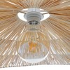 Suspensie Orane, metal, rafie, bej, 1XE27, D.78 cm, 202688