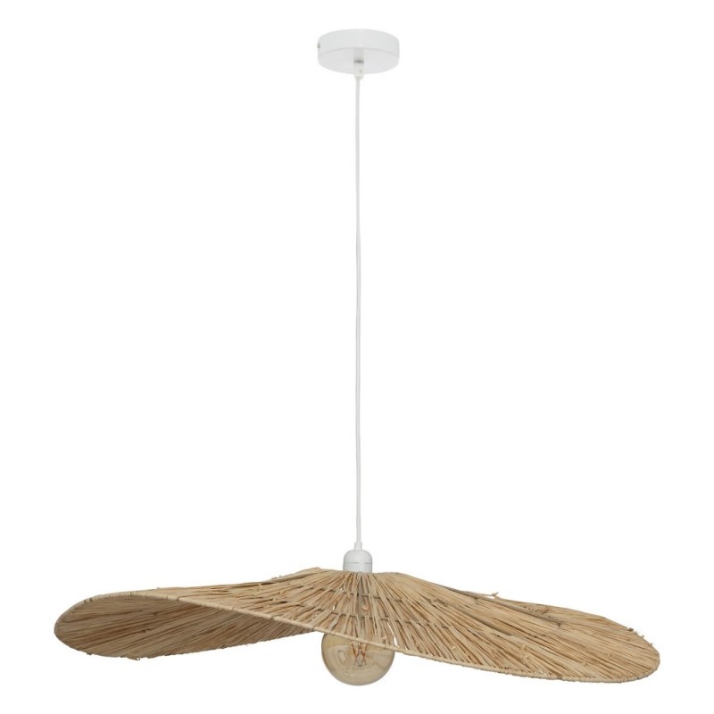 Suspensie Orane, metal, rafie, bej, 1XE27, D.78 cm, 202688