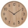 Ceas de perete Ivana, MDF, metal, sticla, maro, D.55 cm, 203519
