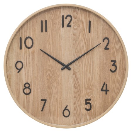 Ceas de perete Ivana, MDF, metal, sticla, maro, D.55 cm, 203519