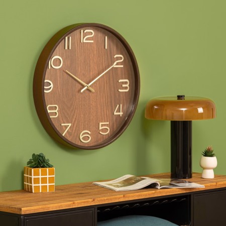 Ceas de perete Ivana, MDF, metal, sticla, D.55 cm, 203519A