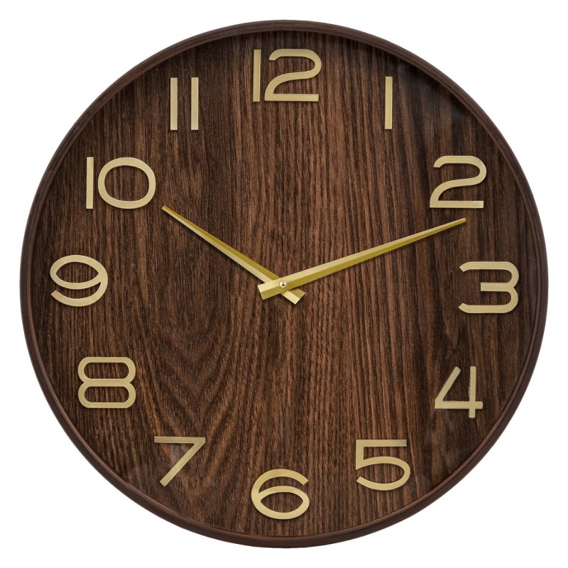 Ceas de perete Ivana, MDF, metal, sticla, D.55 cm, 203519A